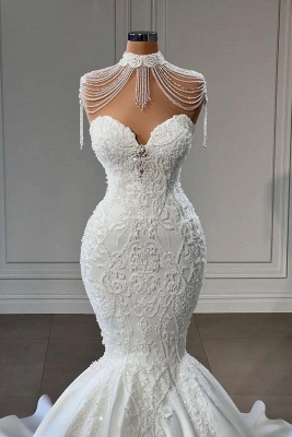 Elegante Hochzeitskleider Meerjungfrau Spitze | Brautmoden Online Kaufen_2