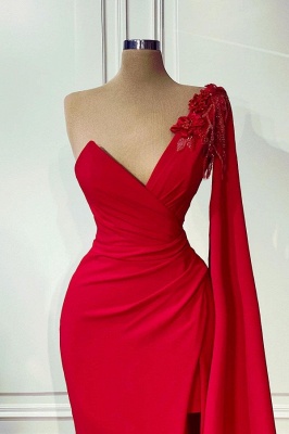 Elegante Rote Abendkleider Lang | Abiballkleider mit Glitzer_2