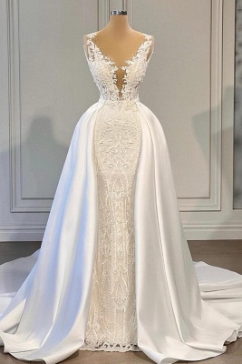 Designer Hochzeitskleider A Linie | Brautkleider Mit Spitze_1