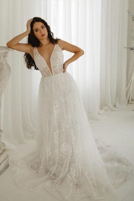 Elegante Hochzeitskleider Boho | Brautkleider mit Spitze_1