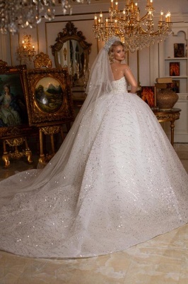 Romantic Brautkleider Prinzessin | Hochzeitskleider mit Glitzer_2