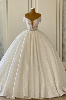 Luxus Brautkleider Prinzessin | Hochzeitskleider mit Glitzer