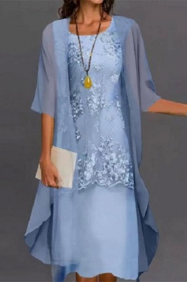 Blaues Brautmutterkleid mit Spitze | Kleider für Brautmutter_3