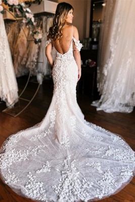 Luxus Hochzeitskleider Meerjungfrau Spitze | Brautmoden Brautkleider Online_4