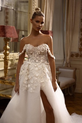 Designer Hochzeitskleider A Linie | Brautkleider mit Spitze_1