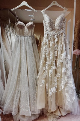 Elegante Hochzeitskleider Günstig | Brautkleider A Linie Spitze