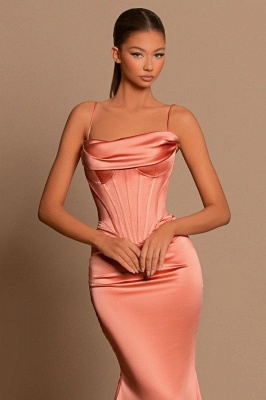 Sexy Abendkleider lang rosa | Abiballkleider mit ärmellos_2