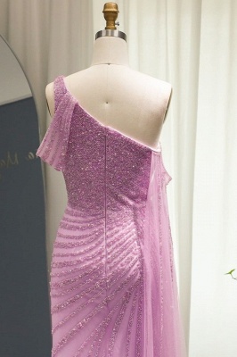 Designer Abendkleid Lang Rosa | Abiballkleider mit Glitzer_5