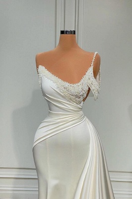 Vintage Abendkleider Lang Weiß | Abiballkleider mit Glitzer_2