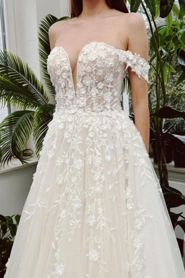 Wunderschöne Hochzeitskleider A Linie | Brautkleider mit Spitze_2