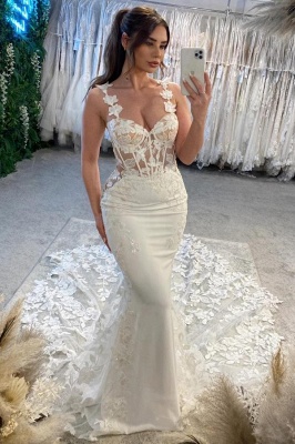 Sexy Hochzeitskleider mit Spitze | Brautkleider Meerjungfrau Stil