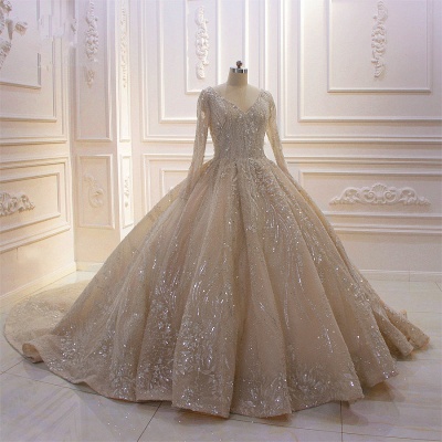 Extravagante Brautkleider Prinzessin | Hochzeitskleider mit Ärmel_2