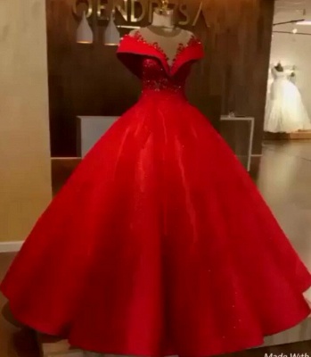 Elegante Rote Abendkleider Lang Günstig Abendmoden Abiballkleider Online_3