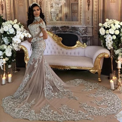 Luxury Brautkleider Mit Ärmel Meerjungfrau Hochzeitskleider Günstig Online Kaufen_4