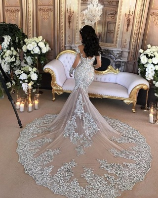 Luxury Brautkleider Mit Ärmel Meerjungfrau Hochzeitskleider Günstig Online Kaufen_3