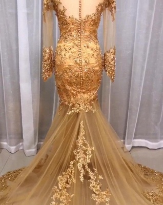 Luxus Brautkleider Spitze Gold | Hochzeitskleider Mit Ärmel Glitzer_4