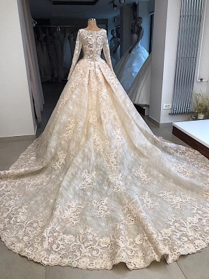 Vintage Hochzeitskleid Mit Spitze | Brautkleid Mit Ärmel Online_4