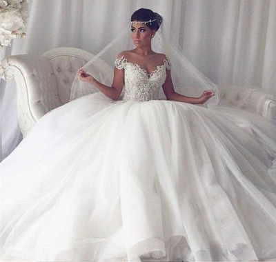 Elegante Hochzeitskleider Mit Spitze Prinzessin | Schöne Weiße Tüll Brautkleider_4